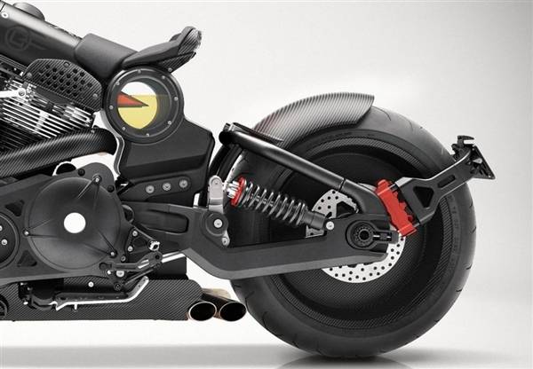神似战斗机的美感：霸气十足的肌肉摩托车