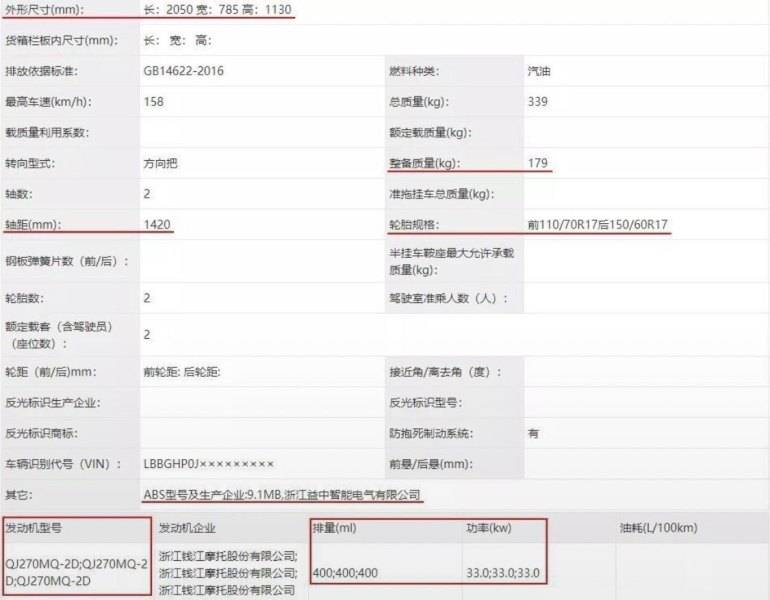 Qjmotor赛400被曝光，正面对抗春风Sr-C21