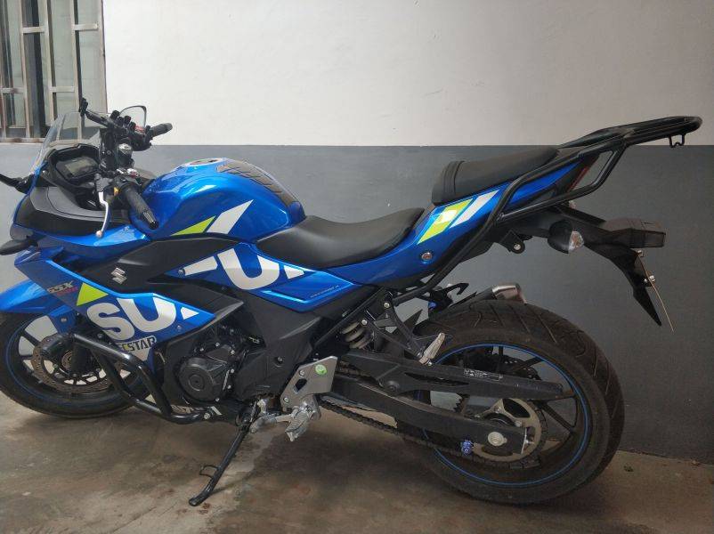 豪爵铃木gsx250尾架及排气防摔安装记录