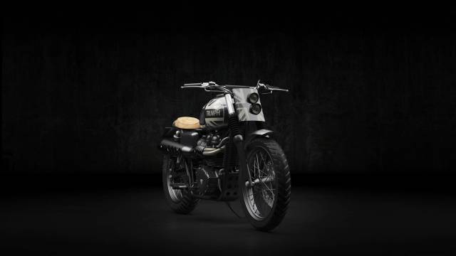 改装精品凯旋摩托车scrambler