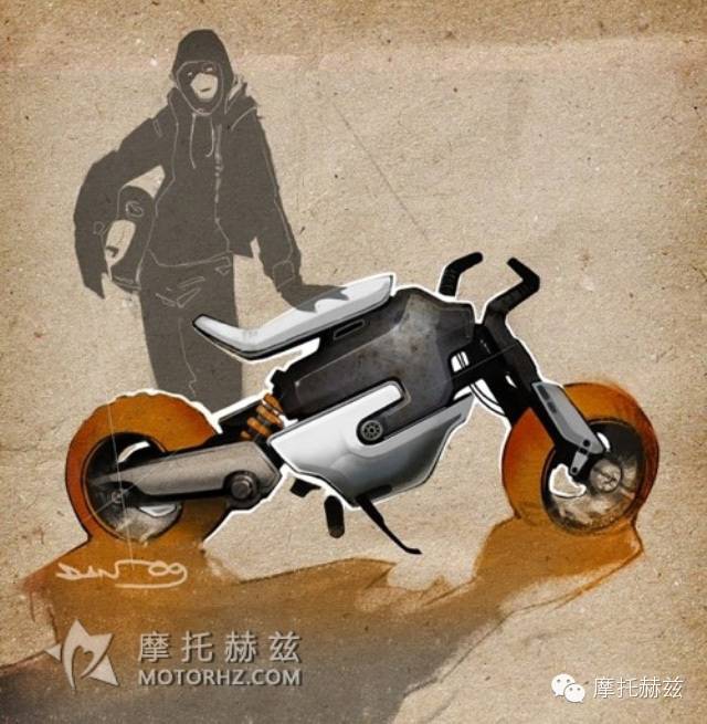 超帅气的摩托车手绘效果图(上)