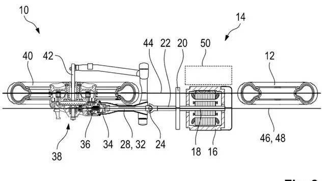 宝马公布电动摩托车新专利：传动轴驱动，已有概念车亮相